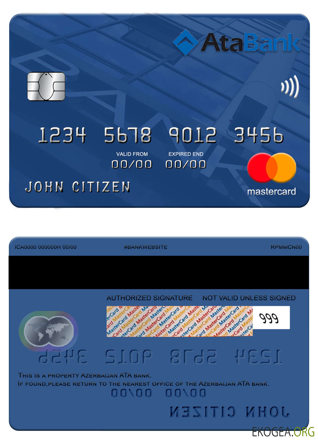 Mastercard de la banque ATA d'Azerbaïdjan